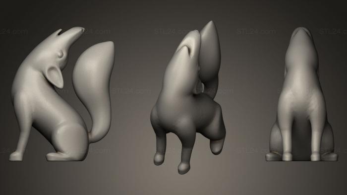 Animal figurines (Alebrije Coyote, STKJ_0145) 3D models for cnc